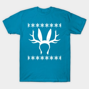 Christmas Burger Antlers - white T-Shirt